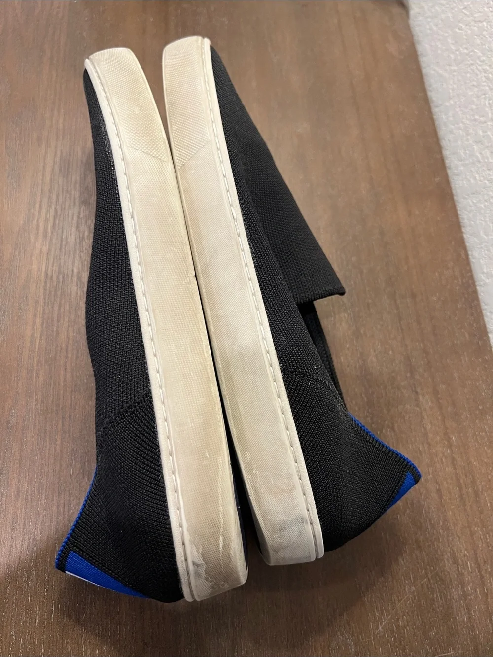 Rothy's women’s Black original Slip-On Canvas Sneakers size 10.5